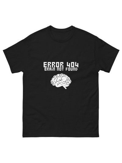 Geek T-Shirt 'Brain Not Found': For Those Tech-Humor Moments