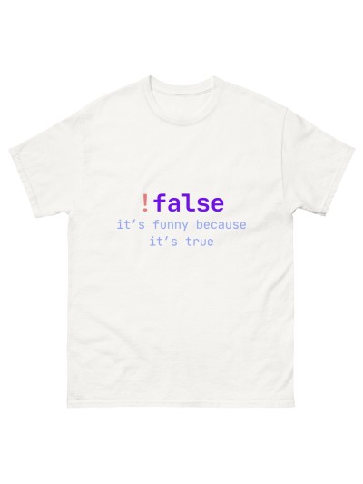 Camiseta !False